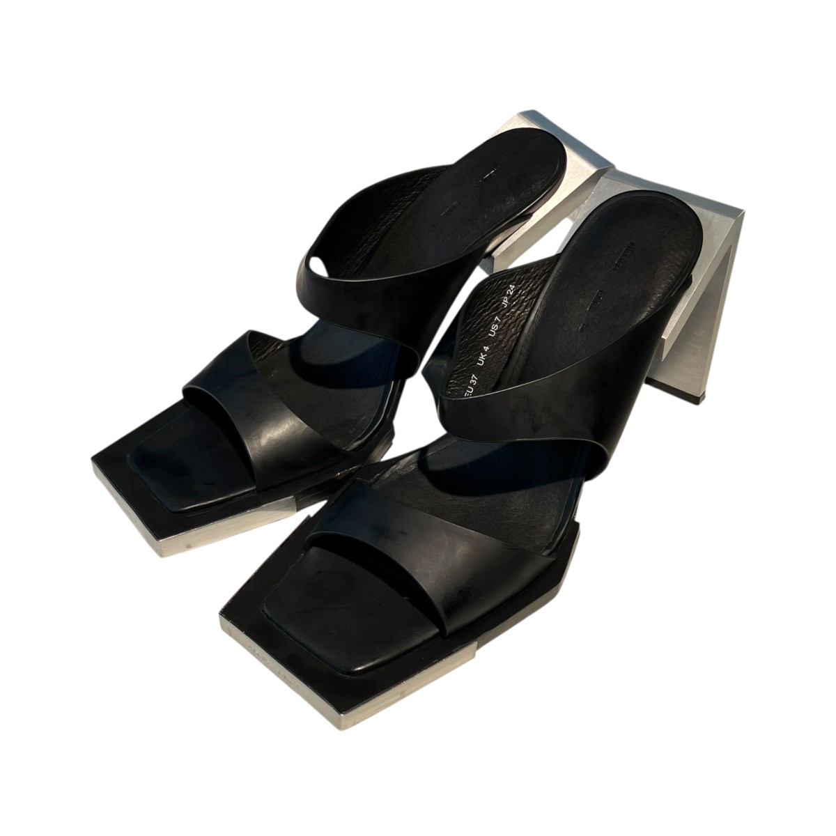 【中古】\u003cBR\u003eHELIOT EMIL\u003cBR\u003e25SS SANDAL ミュール press25_w_17_003_l04_blk01_co-blk 黒いこと 大きさ：24\u003cBR\u003e【必要経費思いかえす】