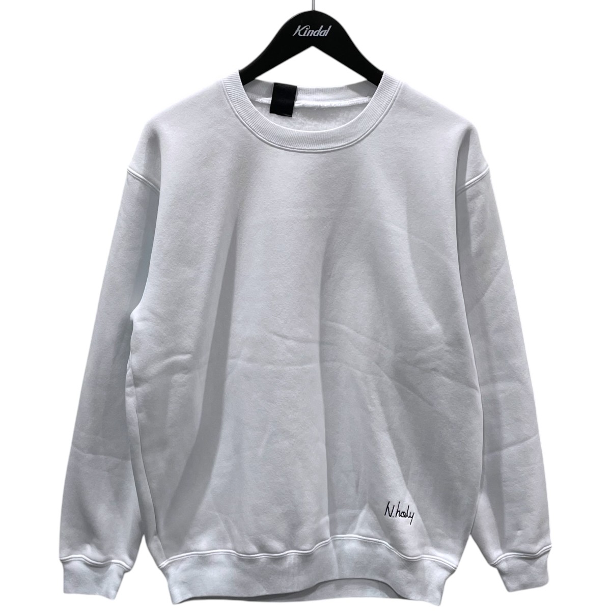 【中古】\u003cBR\u003eN．HOOLYWOOD\u003cBR\u003e23SS 裏起毛スウェットトレーナー LOGO SWEAT SHIRT ロゴスウェットシャツ 2231-CS81 白いこと 大きさ：36\u003cBR\u003e【通貨価値思いなおす】
