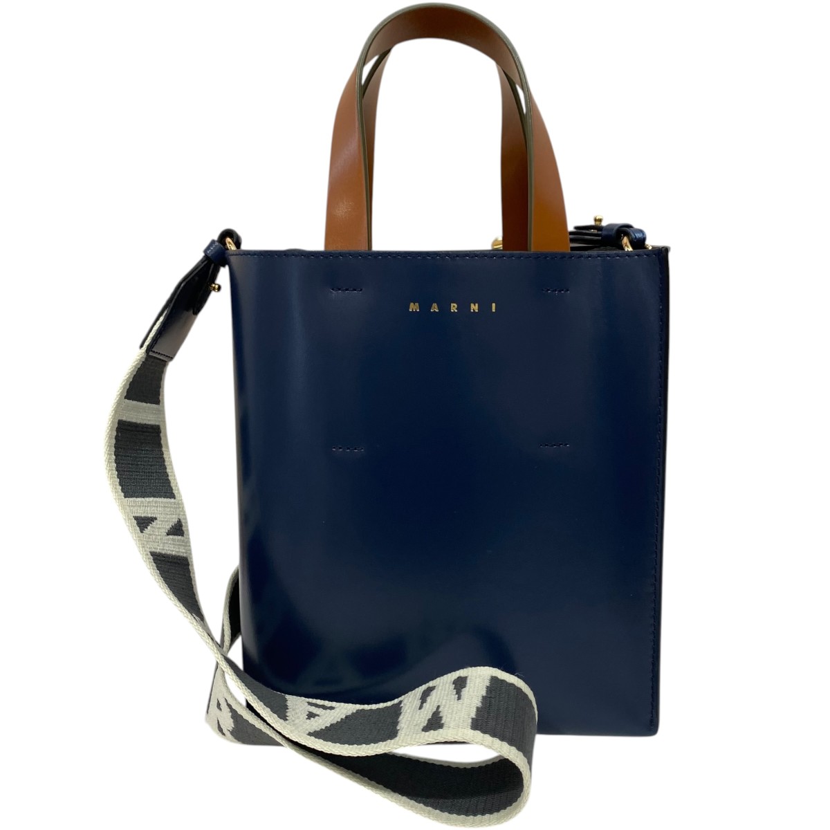 【中古】MARNI 25AW MUSEO SOFT MINI 米国海軍×薄墨色 【060526】（マルニ）
