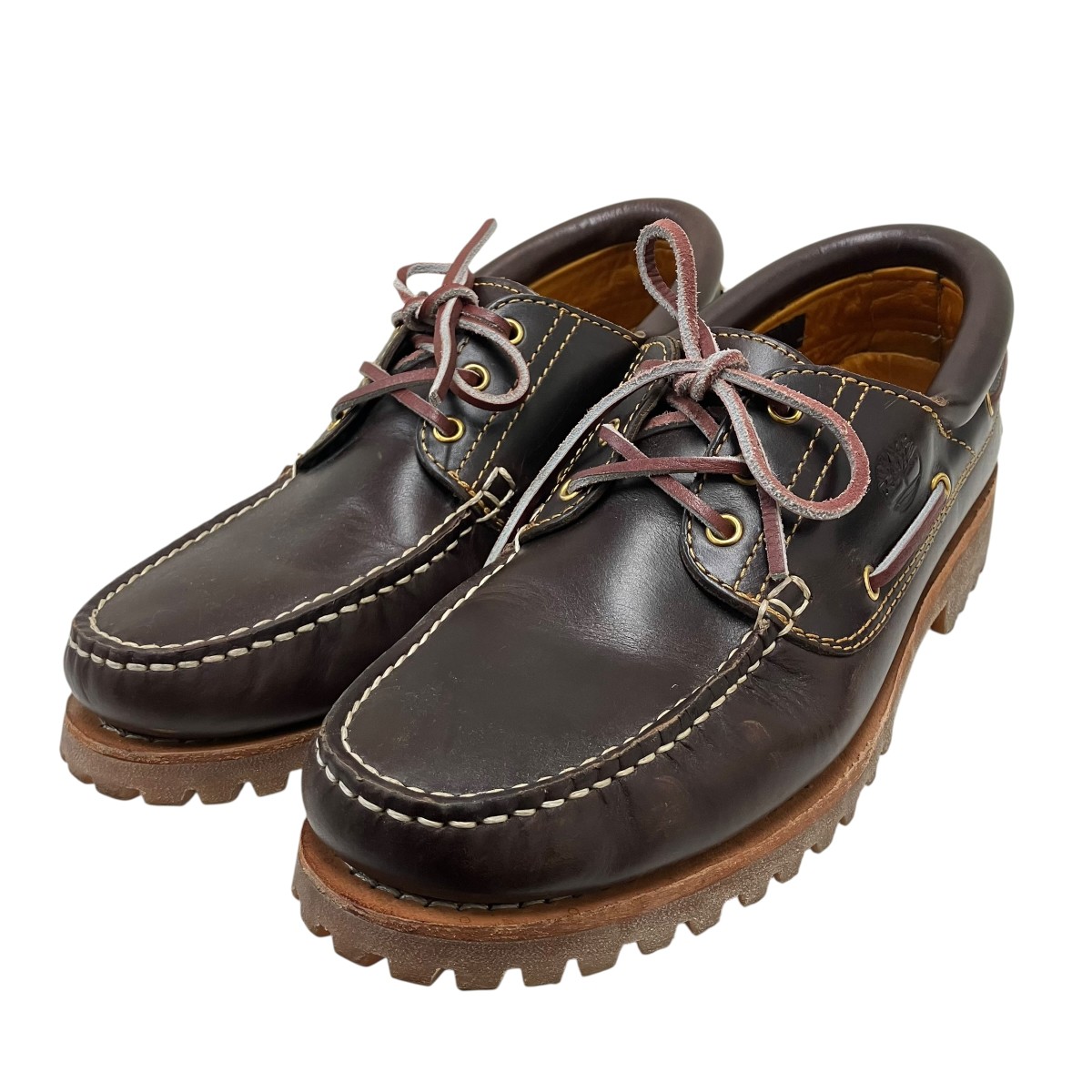 【中古】Timberland Authentics 3 Eye Classic なめし革シューズ 赤銅色 大きさ：28.5珊 【070526】（ティンバーランド）