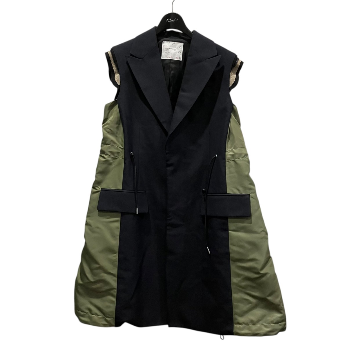 【中古】sacai スーチングベストコート SCW-325 米国海軍×緑であること 大きさ：1 【070526】（サカイ）