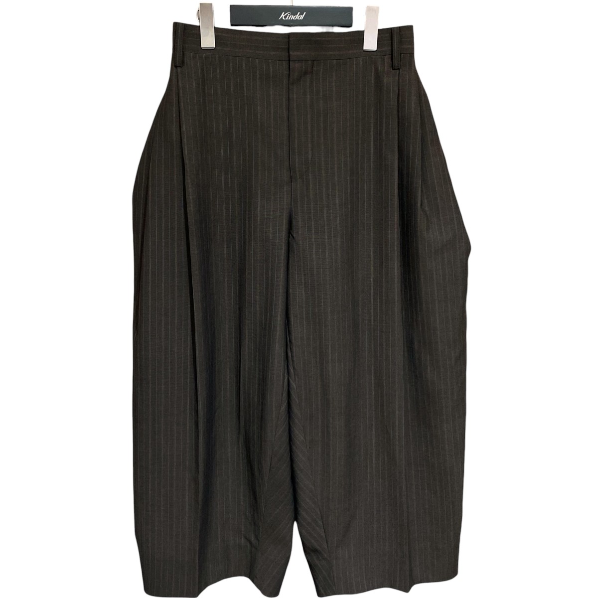 【中古】beautiful people Sheer stripe suiting side tuck widepants 1545105013 赤銅色 大きさ：36 【070526】（ビューティフルピープル）