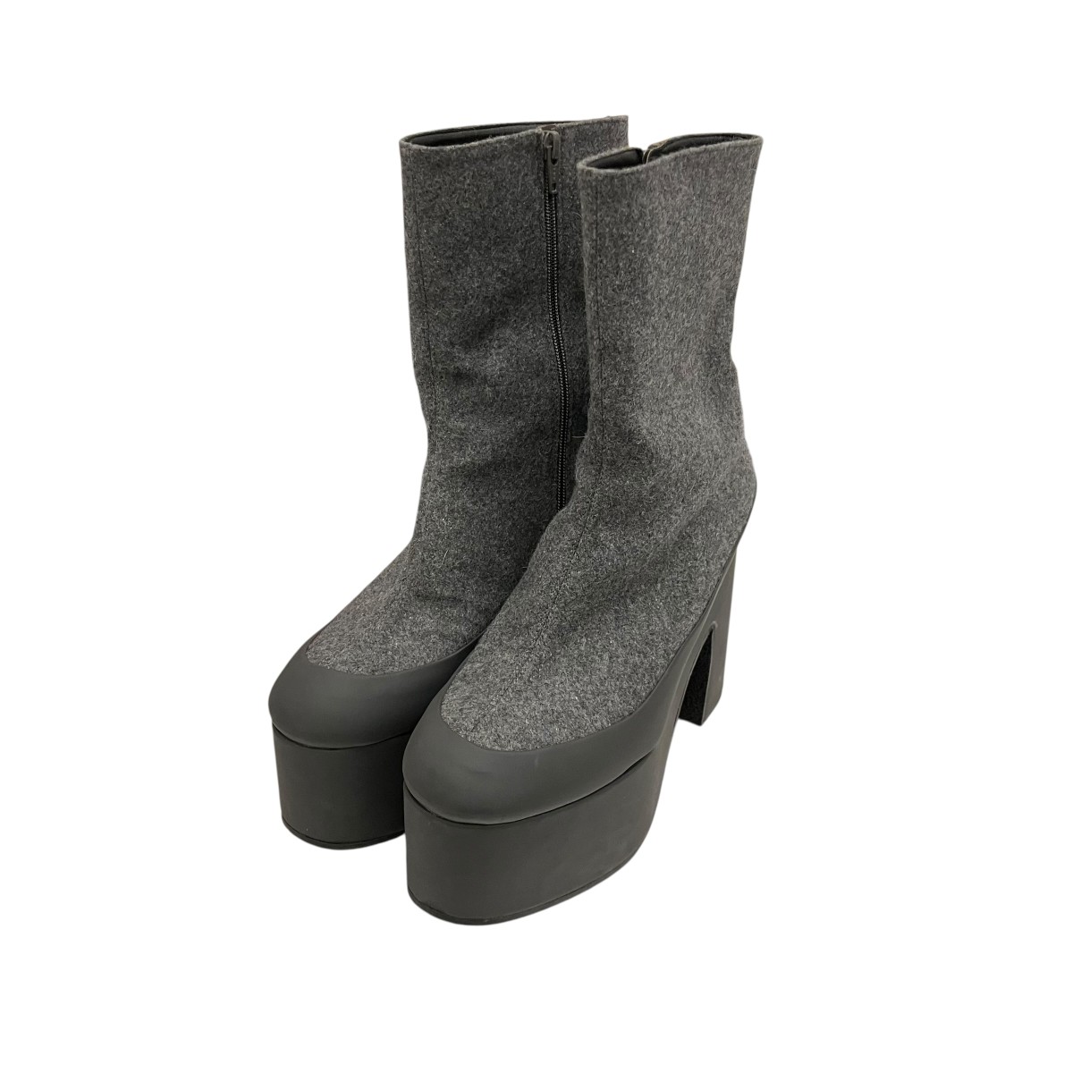 【中古】DRIES VAN NOTEN アンクルブーツ 薄墨色 大きさ：36 【070526】（ドリスヴァンノッテン）