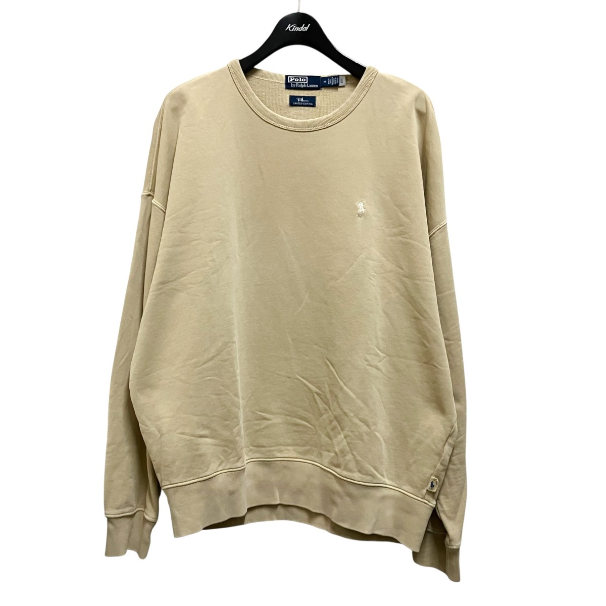 【中古】POLO RALPH LAUREN×Ron Herman Organic Sweat クルーネックスウェット ベージュ 大きさ：M 【080526】（ポロラルフローレン×ロンハーマン）