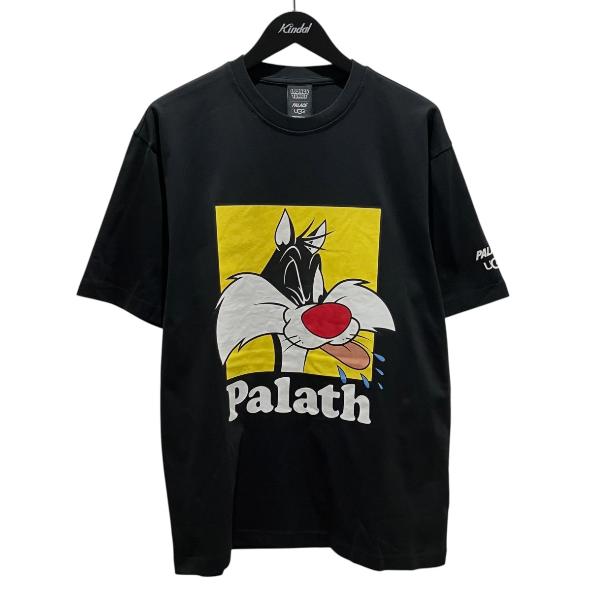 【中古】PALACE×UGG×LOONEY TUNES 【PALACE UGG LOONEY TUNES T-SHIRT】 刷り上げるプルオーバー 黒いこと 大きさ：M 【080526】（九重の天×アグ×ルーニー・テューンズ）