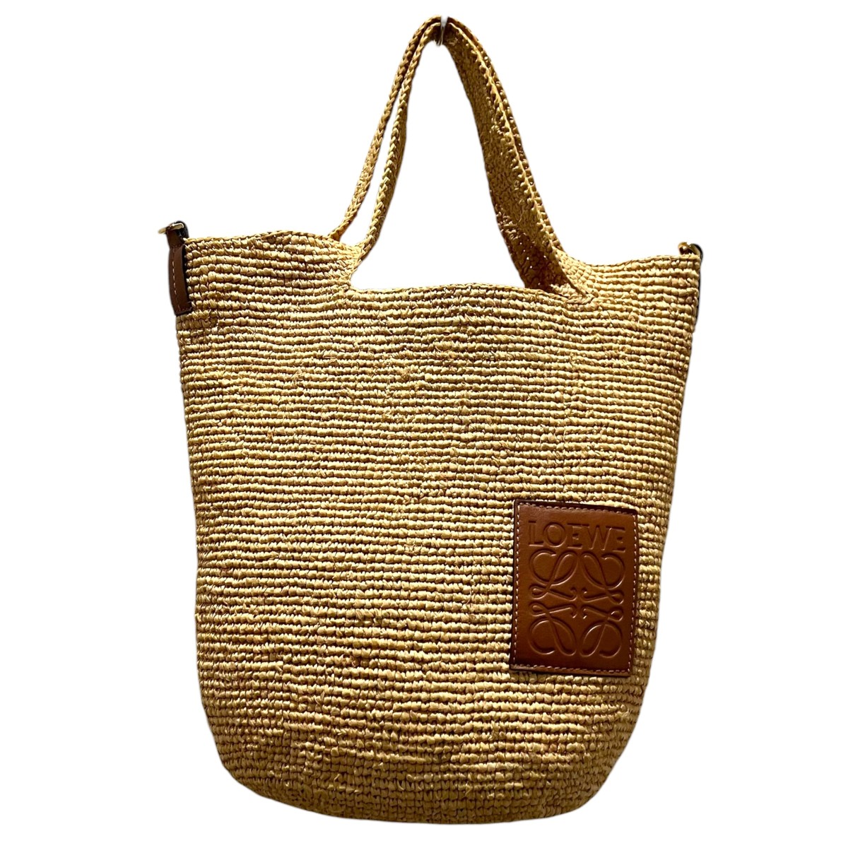 【中古】LOEWE 【スリットミニバッグ】 カゴハンドバック 自然的 【080526】（ロエベ）
