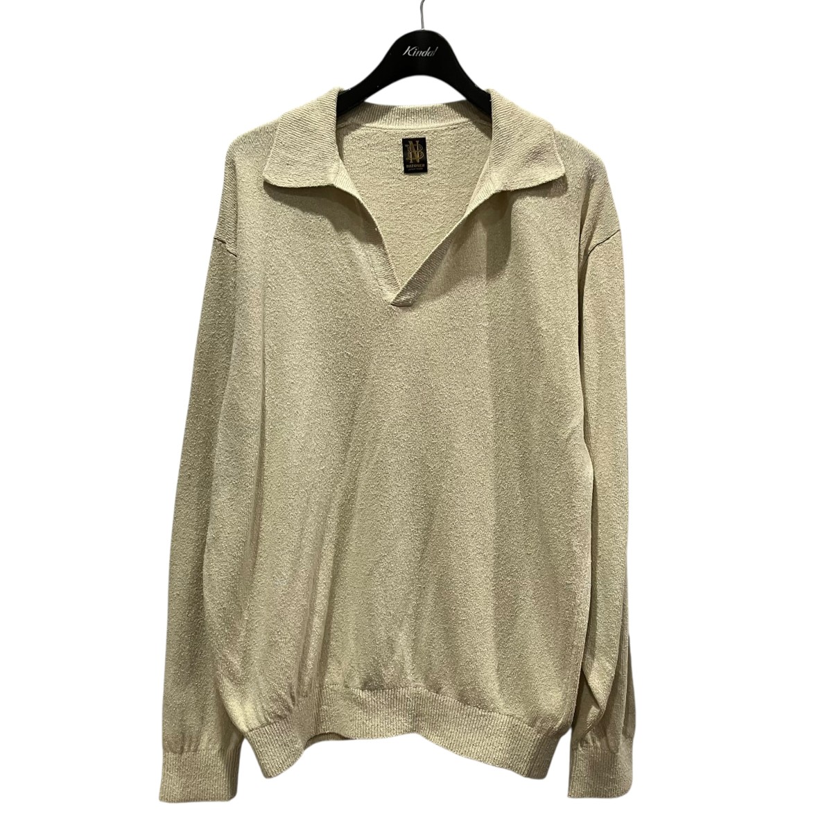 【中古】BATONER 26SS REVIVAL SILK SKIPPER 旗がしら編み物 BN-26SM-043 象牙色 大きさ：3 【130626】（バトナー）