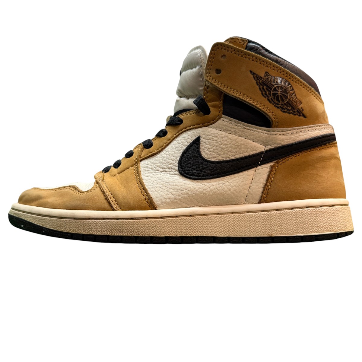 【中古】NIKE Air Jordan 1 RETRO High Rookie of The Year ／エアジョーダン1 レトロ 御機嫌 OG  洟垂れ小僧 オブ ザ イヤー スニーカー ／555088-700 赤銅色×白いこと 大きさ：US9/27糎 【080526】（ナイキ）
