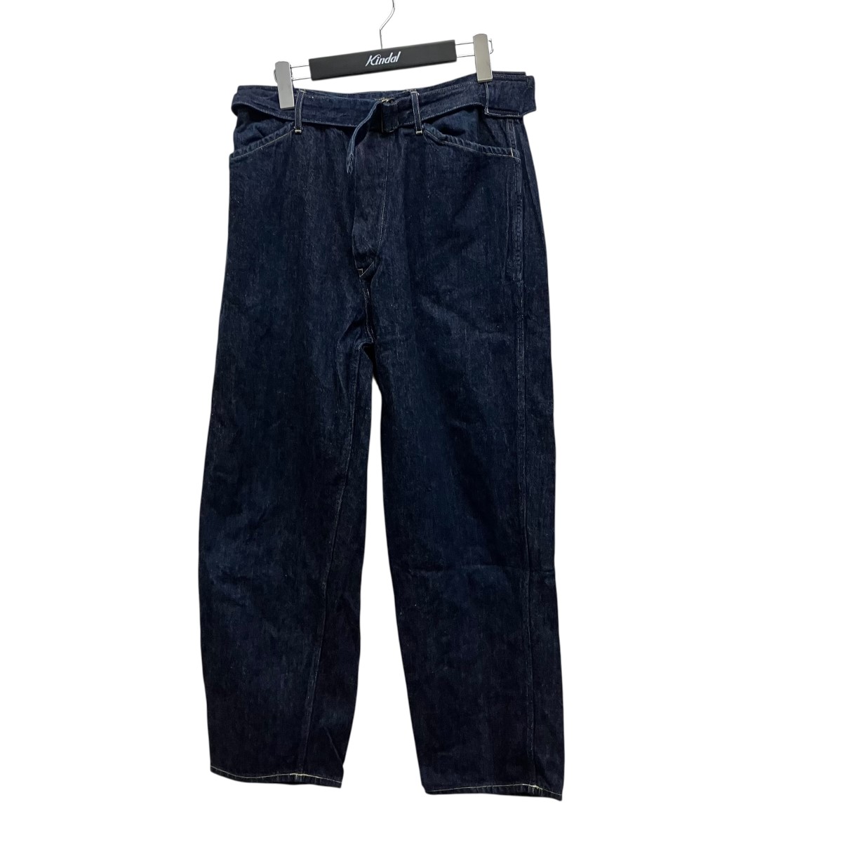 【中古】COMOLI 21AW ベルテッドデニムパンツ U03-03011 インディゴ 大いさ：1 【080526】（コモリ） ズボン・パンツ-メンズファッション