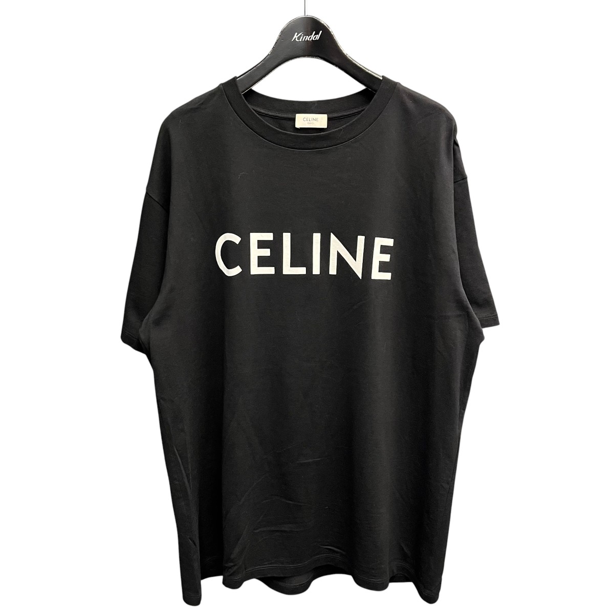 【中古】CELINE 濫りがわしい ティーシャツ   綿織物ティーシャツ 2X681671Q 黒いこと 大いさ：S 【080526】（セリーヌ） メンズファッション-Tシャツ・カットソー-トップス