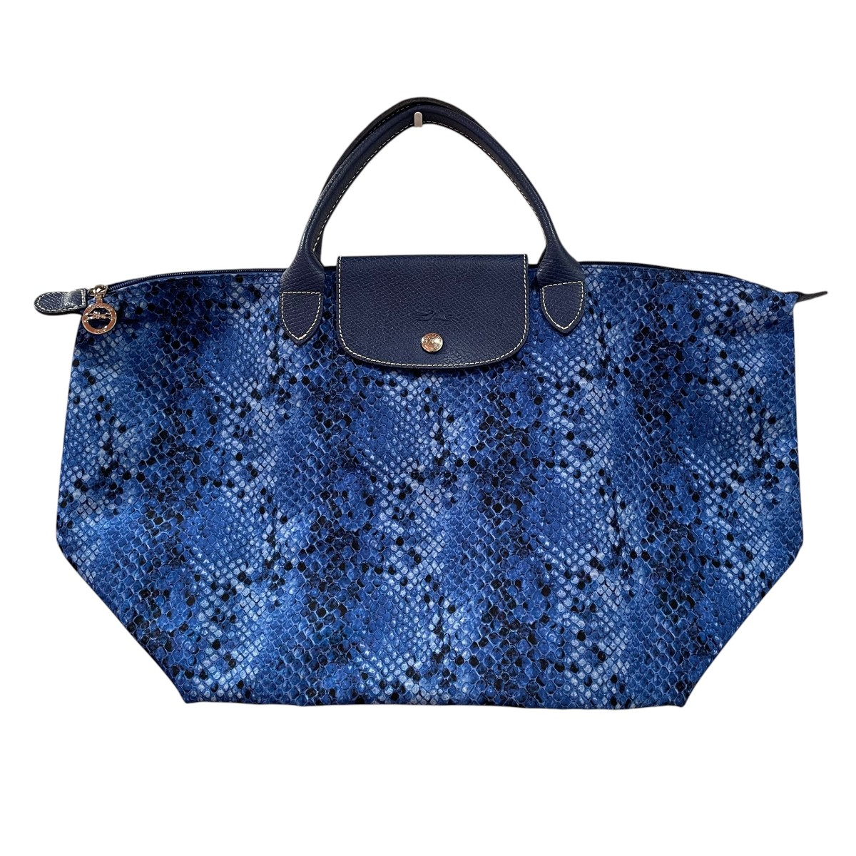 【中古】LONGCHAMP　トートバッグ ブルー 【080526】（ロンシャン）｜ブランド古着のカインドオル
