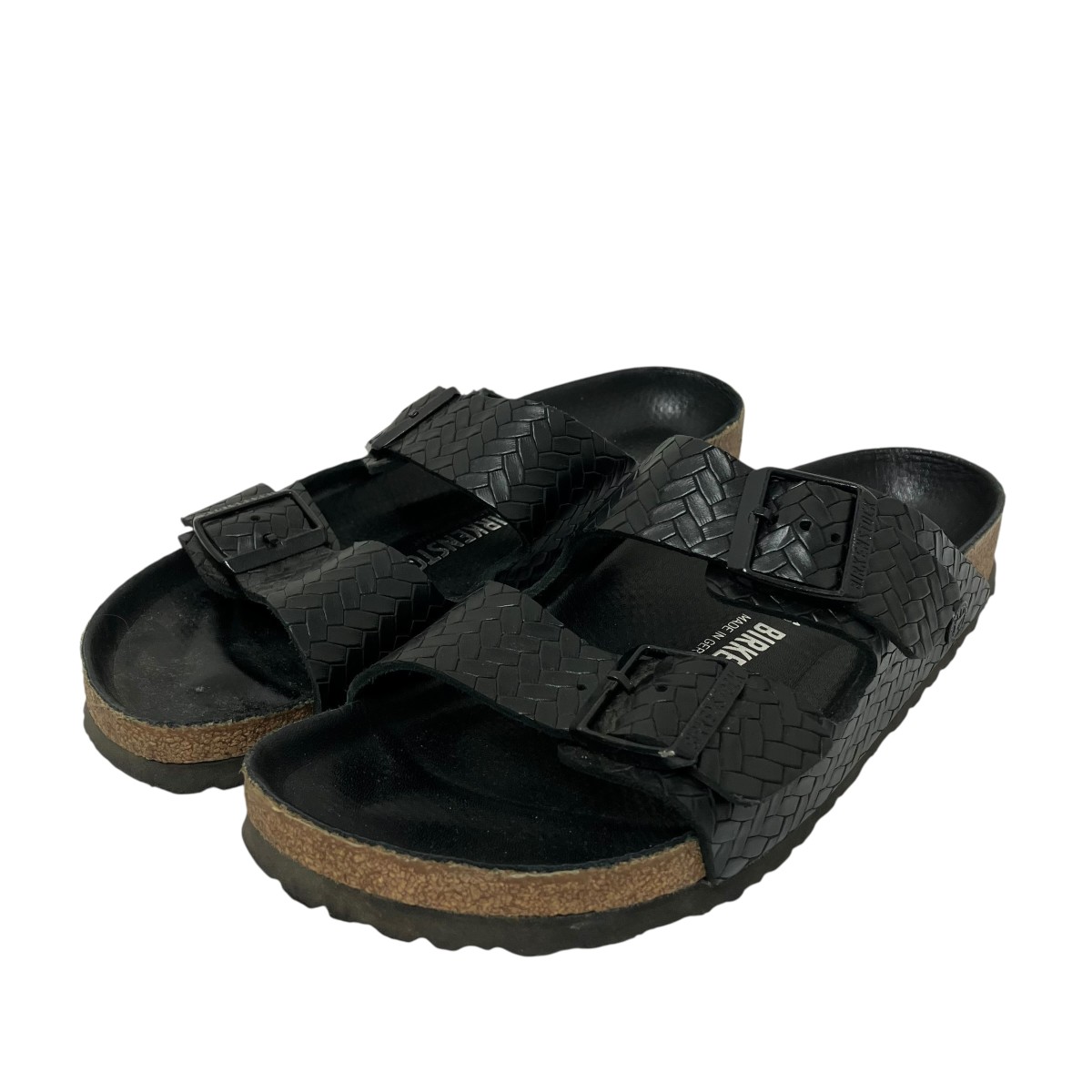 【中古】BIRKENSTOCK EDIFICE ウーブン サンダル 黒いこと 大きさ：27珊 【090526】（ビルケンシュトック）