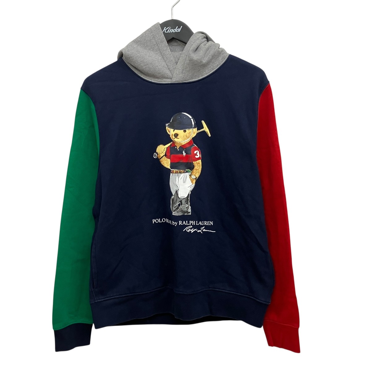 【中古】POLO RALPH LAUREN ポロベア パーカー 米国海軍×赤いこと 大きさ：XL 【090526】（ポロラルフローレン）