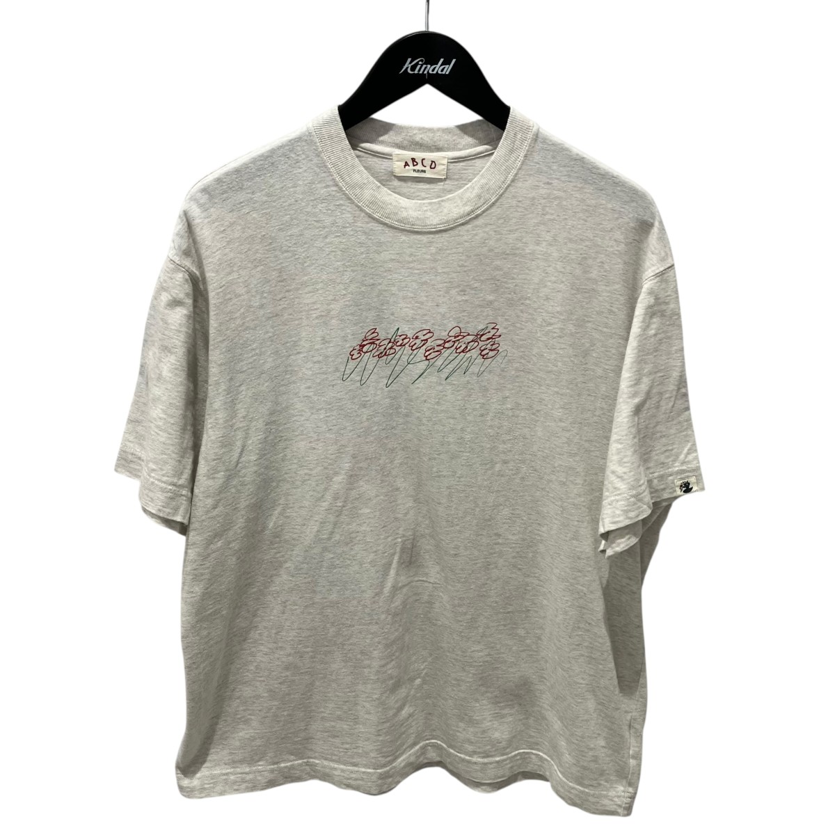 【中古】everyoneABCD FLEURS Vincent Tシャツ 半袖カットソー ライトグレー サイズ：M【価格見直し】｜ブランド古着のカインドオル