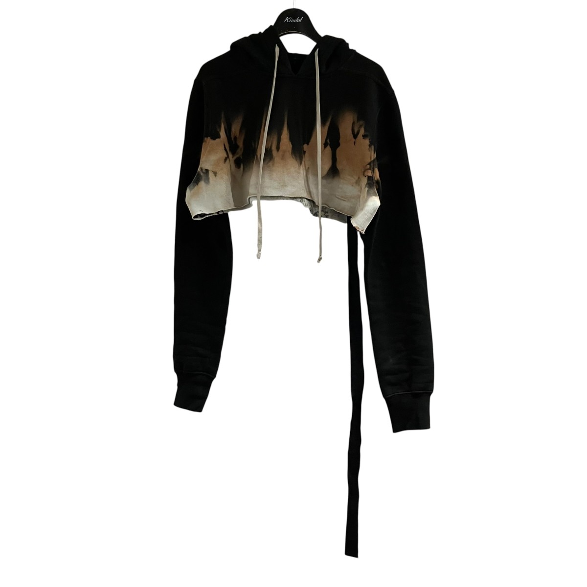 【中古】DRKSHDW ファイヤーパターンクロップドパーカー 黒いこと×象牙色 大いさ：M 【090526】（ダークシャドウ）