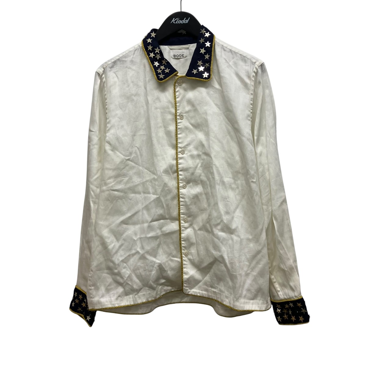 【中古】BODE Starry Pageant Shirt スタースパンコールバイカラーシャツ 白いこと 大いさ：M 【090526】（ボーディ）