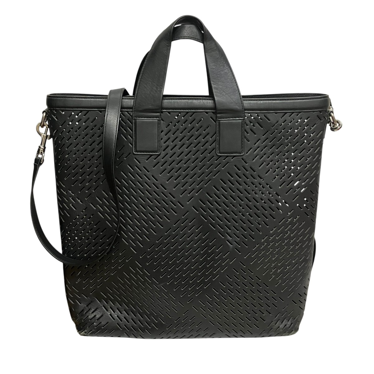 【中古】BOTTEGA VENETA なめし革細長い切口2Way御徒面子 黒いこと 大きさ：ONE SIZE 【090526】（ボッテガヴェネタ）