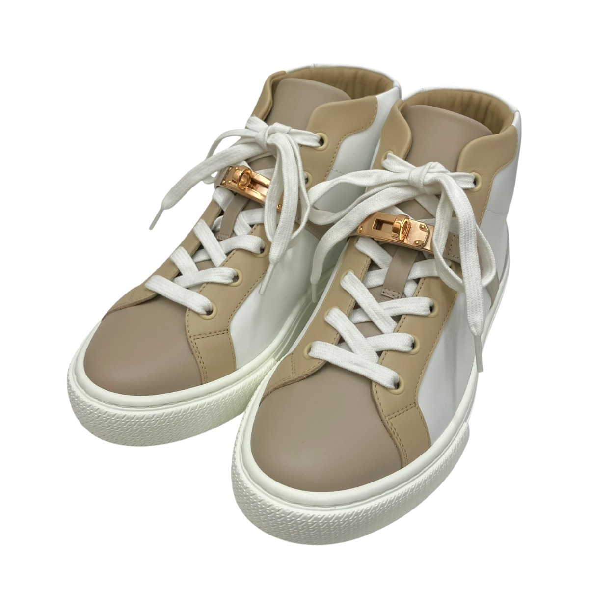 【中古】HERMES デイドリーム スニーカー 赤銅色×白いこと 大いさ：37(約24糎) 【100526】（エルメス）