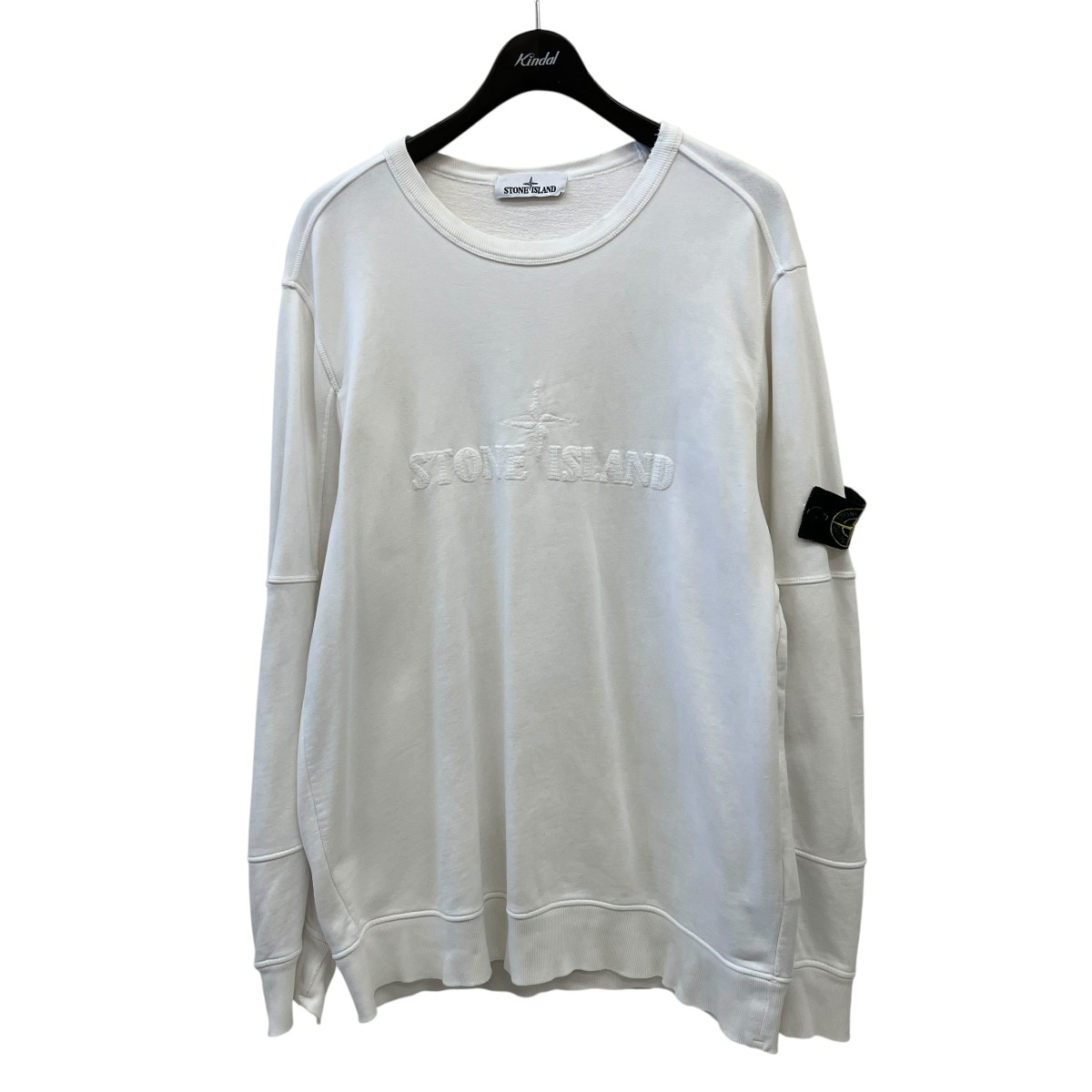 【中古】STONE ISLAND クルーネックスウェット 白いこと 大いさ：XL 【100526】（ストーンアイランド）