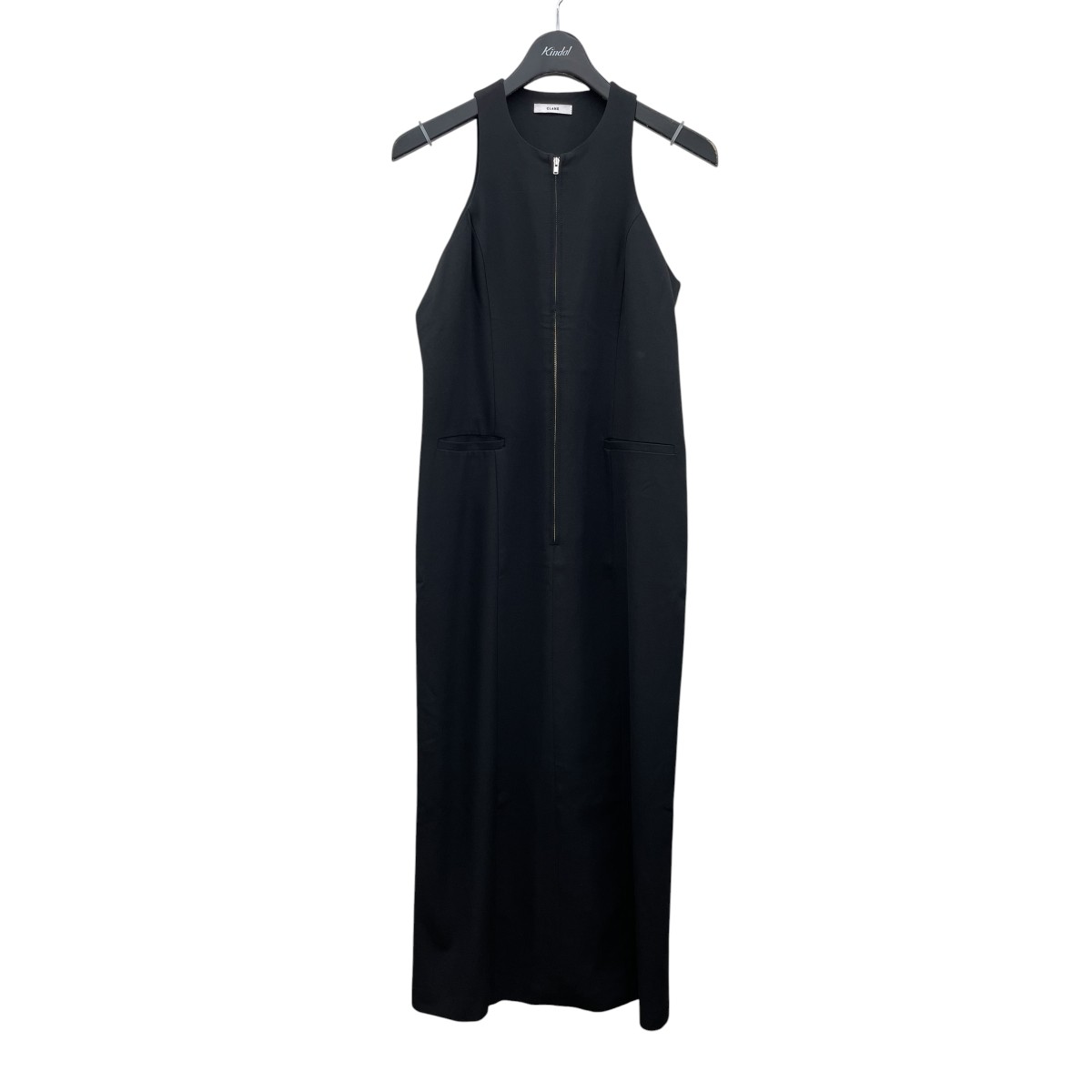 【中古】CLANE マキシノースリーブワンピース 黒いこと 大きさ：2 【110626】（クラネ）