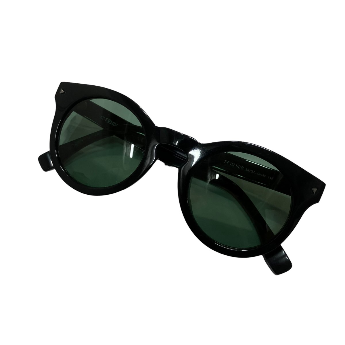 【中古】FENDI 黒眼鏡 黒いこと 大きさ：48□24-145 【100526】（フェンディ）