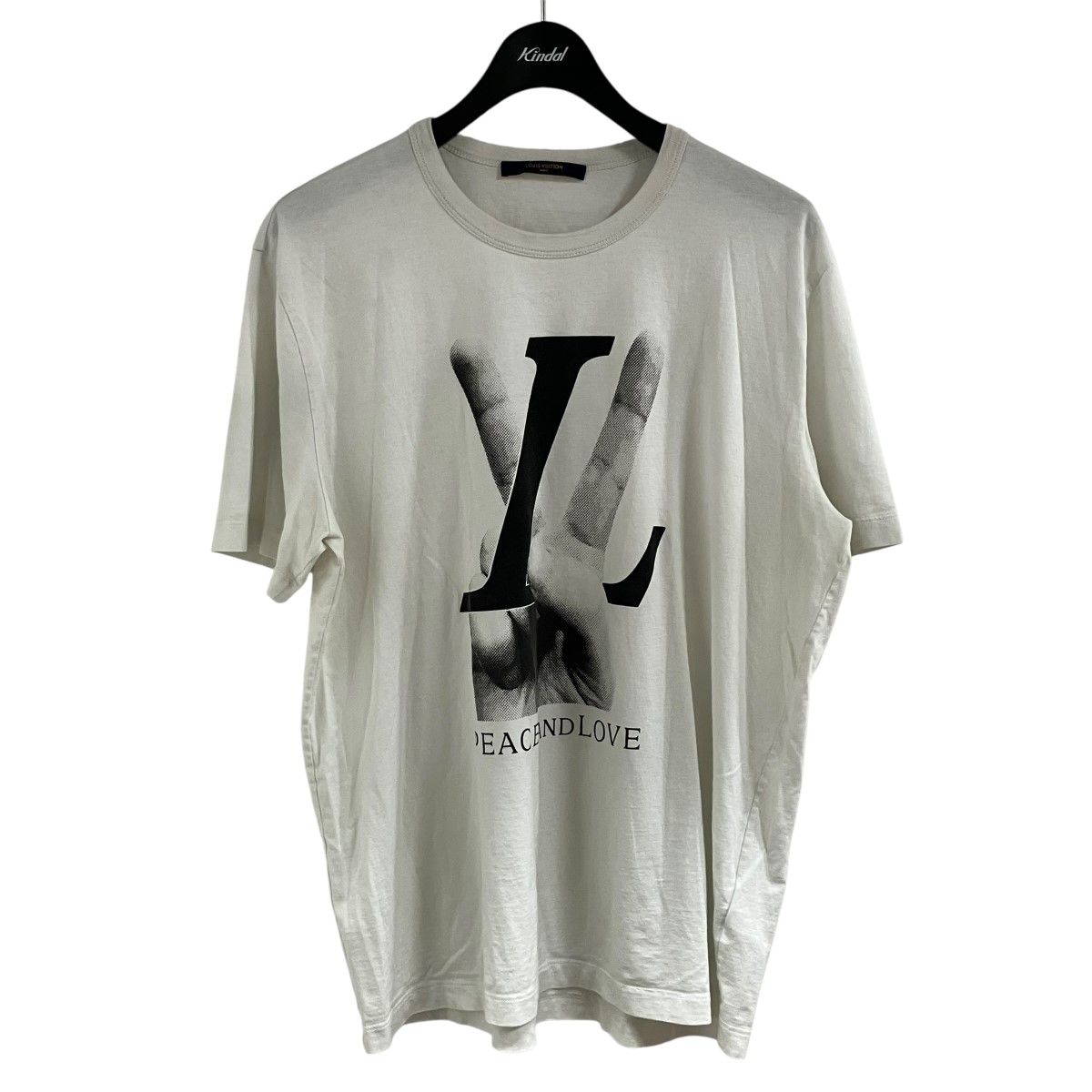 【中古】LOUIS VUITTON ロゴタイプ刷り上げるプルオーバー 白いこと 大きさ：L 【100526】（ルイヴィトン）