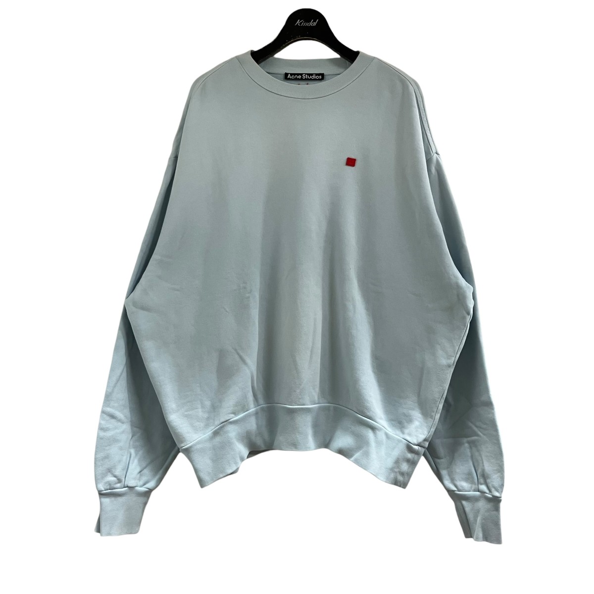 【中古】ACNE STUDIOS 人間の顔ロゴタイプ長袖汗水 天の原青色 大きさ：XS 【100526】（アクネストゥディオズ）