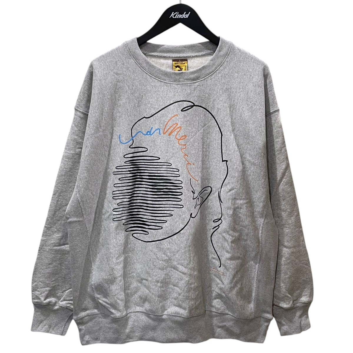 【中古】\u003cBR\u003eNON MERCI×AICON\u003cBR\u003e25SS 裏起毛スウェットトレーナー 薄墨色 大きさ：無償性大きさ\u003cBR\u003e【通貨価値思いなおす】