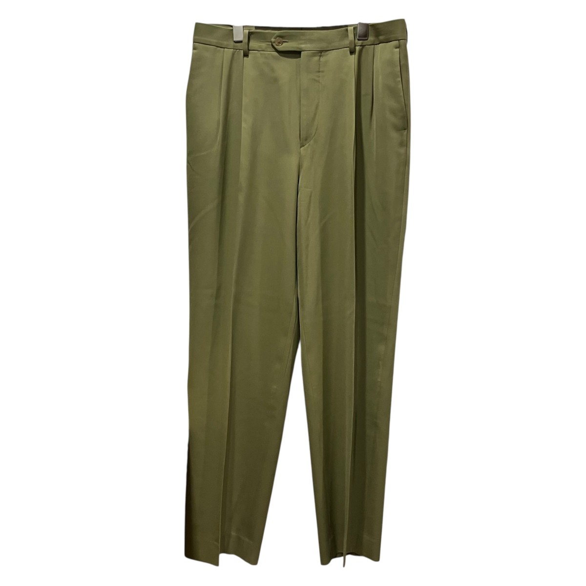 【中古】AURALEE LIGHT WOOL MAX GABARDINE TWO-TUCK SLACKS 2タックスラックス A24SP03MG カーキ 大きさ：5 【100526】（オーラリー）