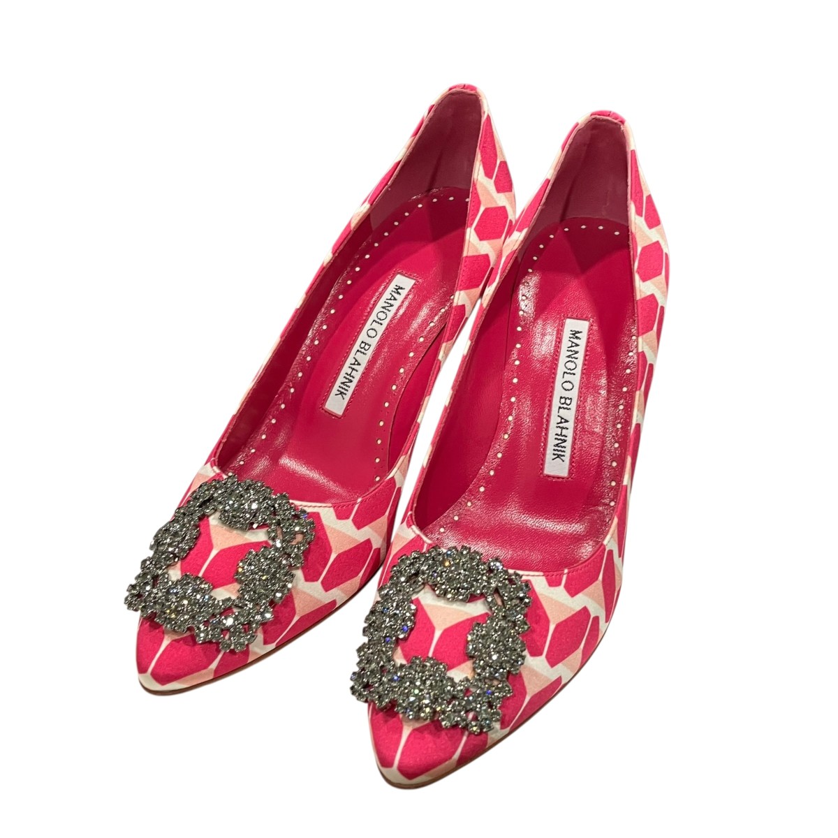 【中古】Manolo Blahnik A Decade of Love  踵パンプス HANGISI サクラ色 大きさ：36 【060626】（マノロブラニク）