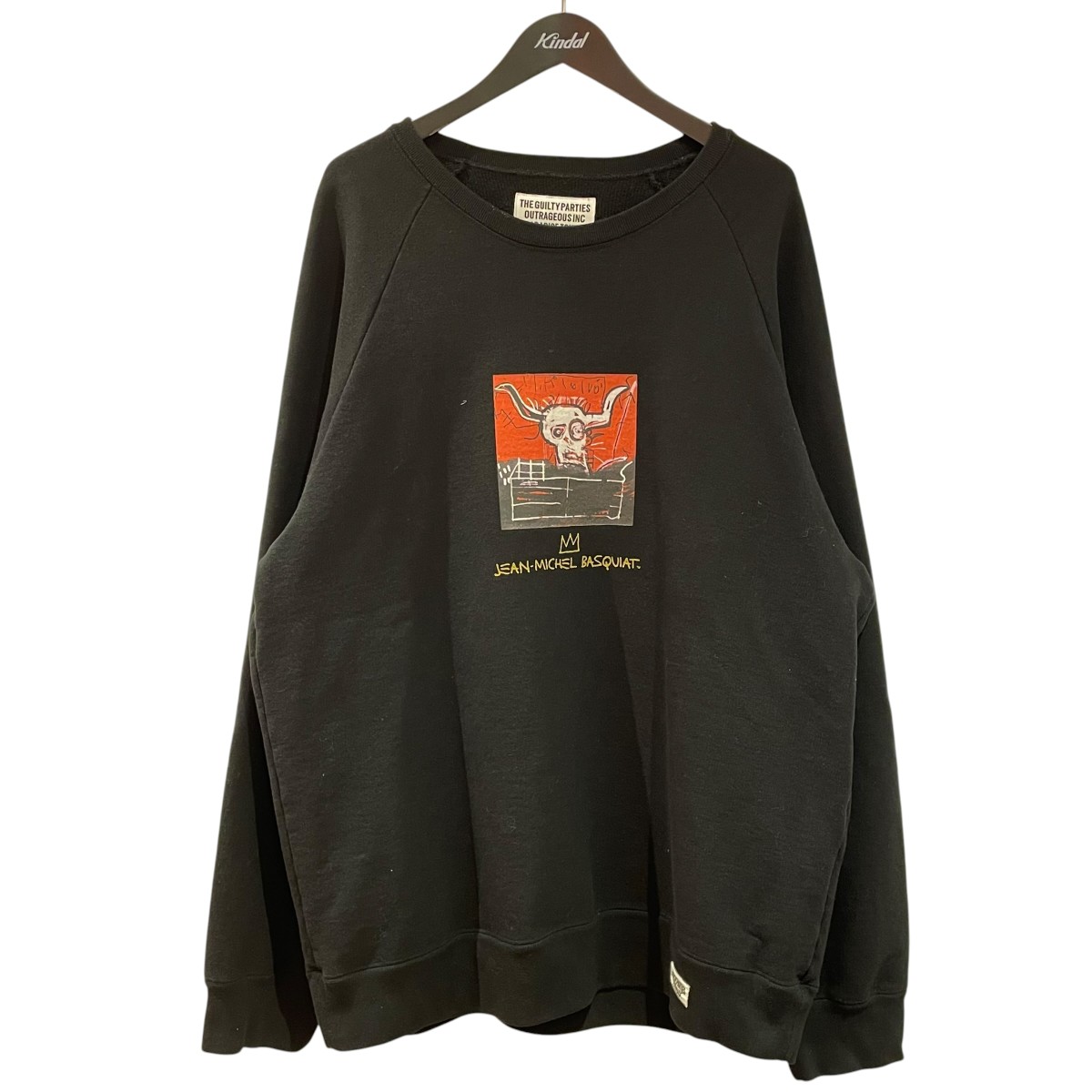 【中古】WACKO MARIA×JEAN-MICHEL BASQUIAT長袖スウェット ブラック サイズ:XL【価格見直し】|ブランド古着のカインドオル