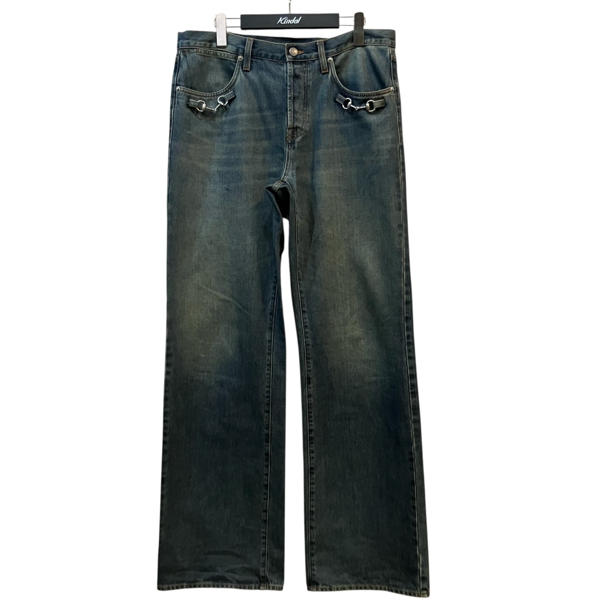 【中古】GUCCI26SS デムナ期ホースビットデニムパンツ 860844 XDDF0 インディゴ サイズ:36【価格見直し】|ブランド古着のカインドオル