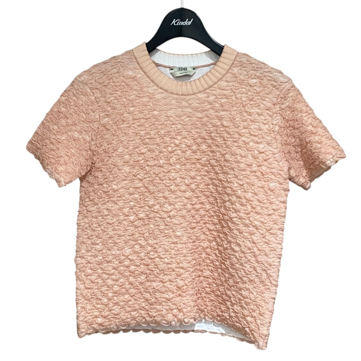 【中古】FENDI ナイロンカットソー FZY968 サクラ色 大きさ：38 【100526】（フェンディ）