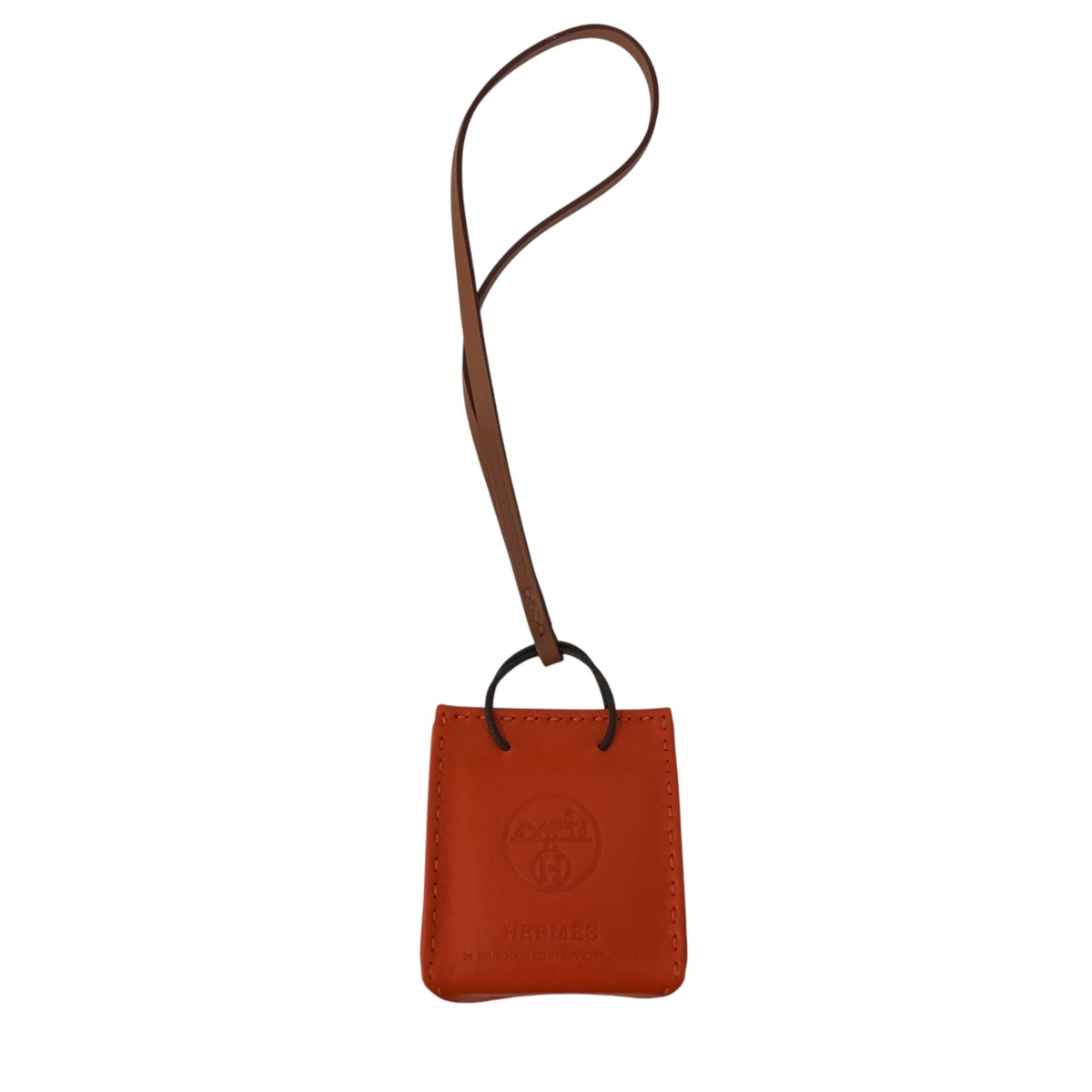 【中古】HERMES サック オランジュ D目じるし 惹き付ける オレンジ色 【120526】（エルメス）