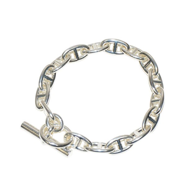 【中古】HERMES 2026年2月買いもとめる品 Chaine D’ancre GM Bracelet 16一こま シェーヌダンクル 腕輪 バングル 25G409133 しろがね色 【110526】（エルメス）