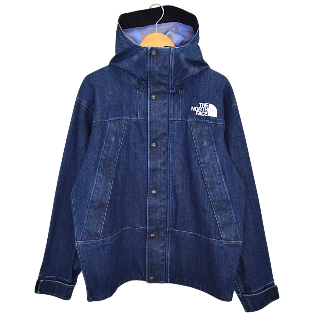 【中古】THE NORTH FACE　GTX Denim Mountain Jacket ゴアテックス デニムマウンテンパーカー 直営店限定 NP61931R インディゴ サイズ：L 【110526】（ザノースフェイス）｜ブランド古着のカインドオル