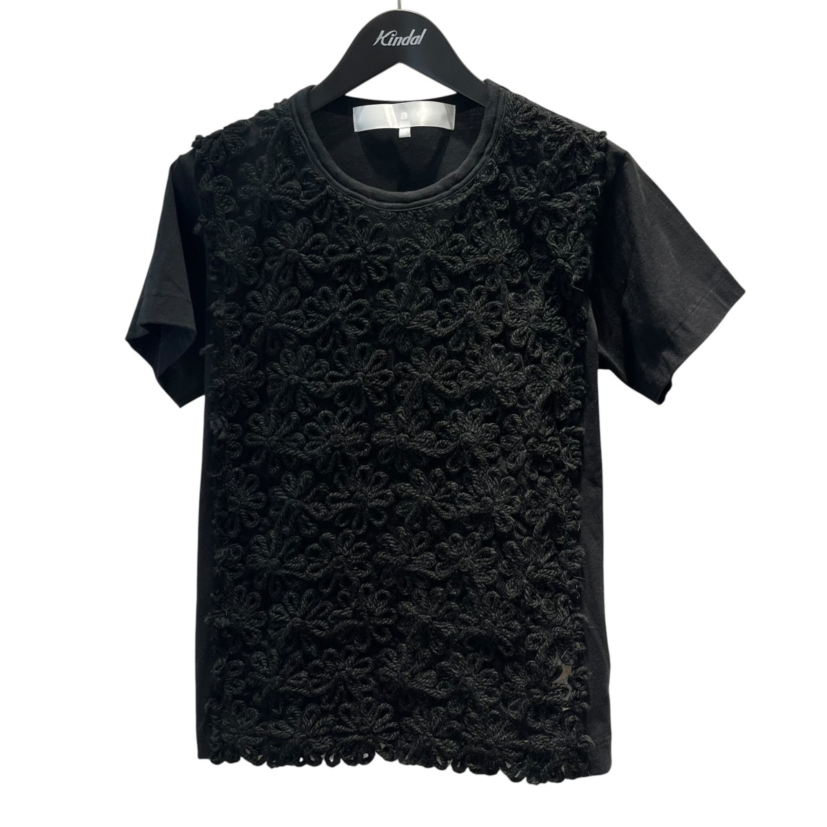 【中古】TAO COMME des GARCONS 24AW■ チュールうつり変わり ティーシャツ TN-T005 黒いこと 大いさ：S 【110526】（タオコムデギャルソン）