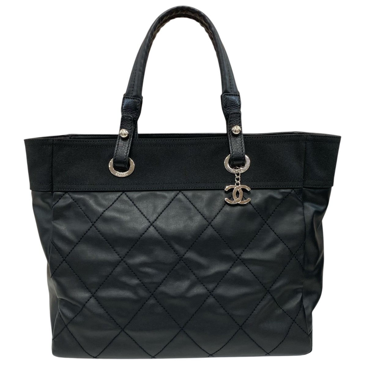 【中古】CHANEL パリビアリッツ トートバッグ 黒いこと 【110526】（シャネル）