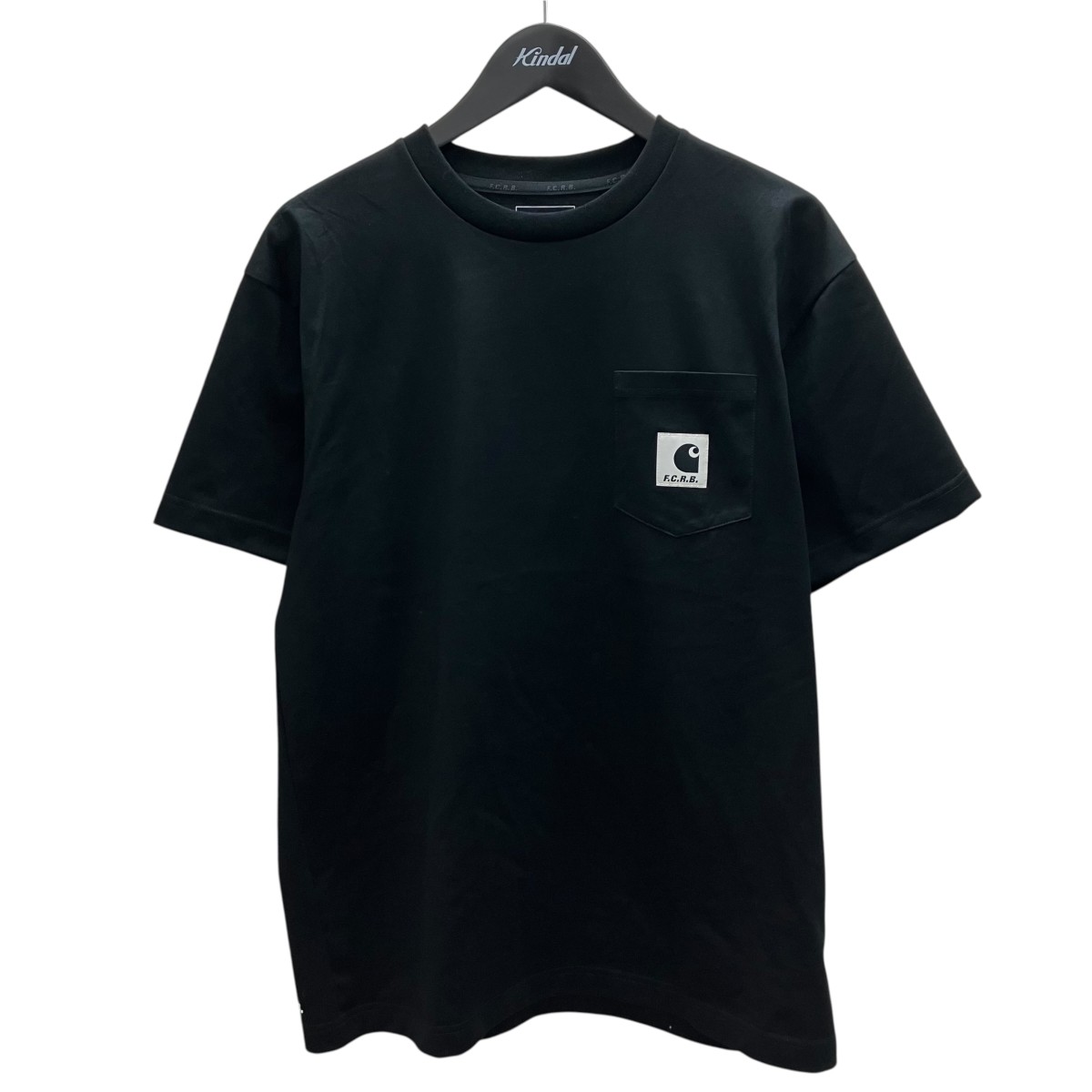 【中古】F．C．R．B．×CarHartt 半袖プルオーバー 黒いこと 大きさ：M 【120526】（エフシーアールビー×鉄道車両ハート型）