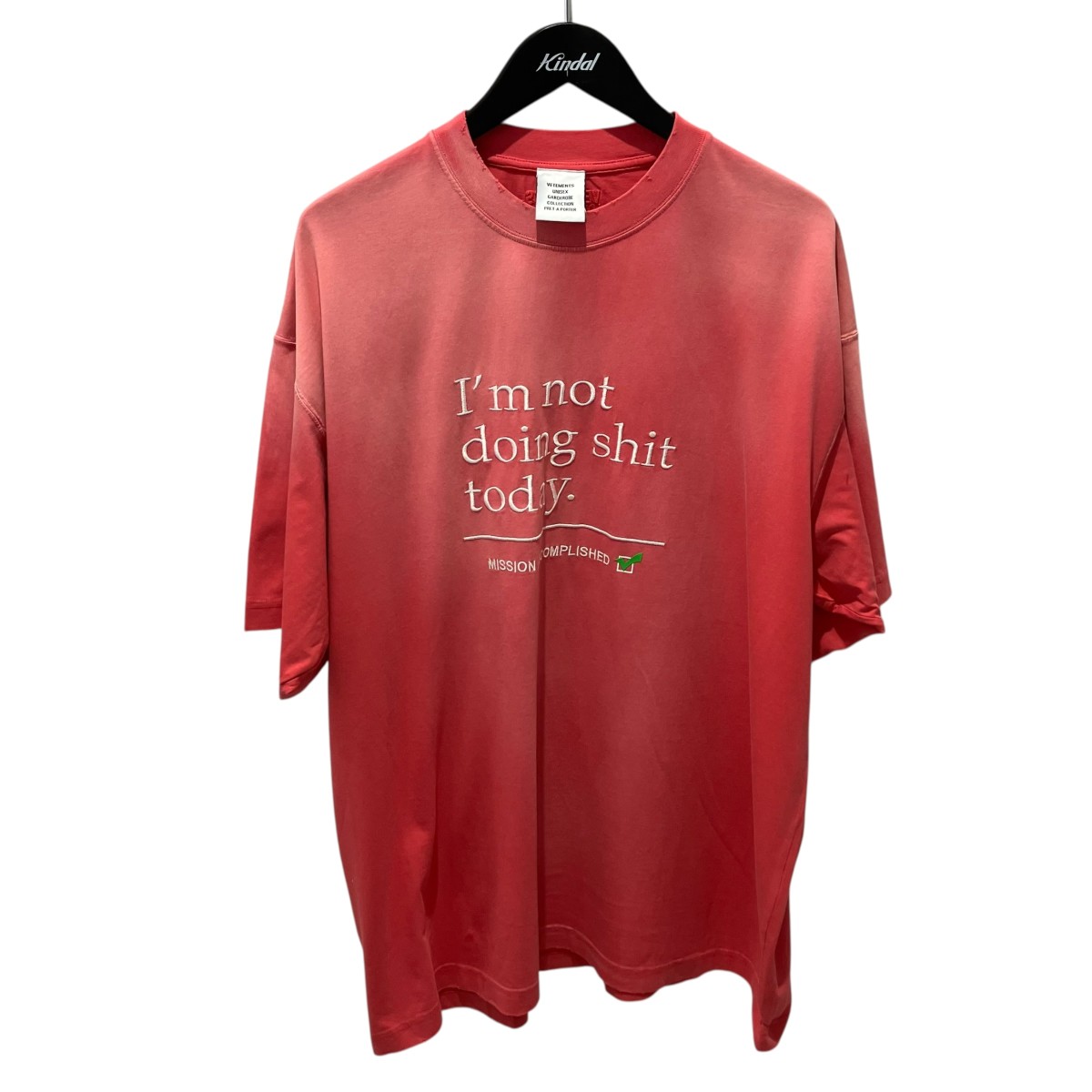 【中古】VETEMENTS 不都合製作申したてロゴタイププルオーバー プルオーバー UE63TR320P サクラ色 大きさ：XS 【120526】（ヴェトモン）