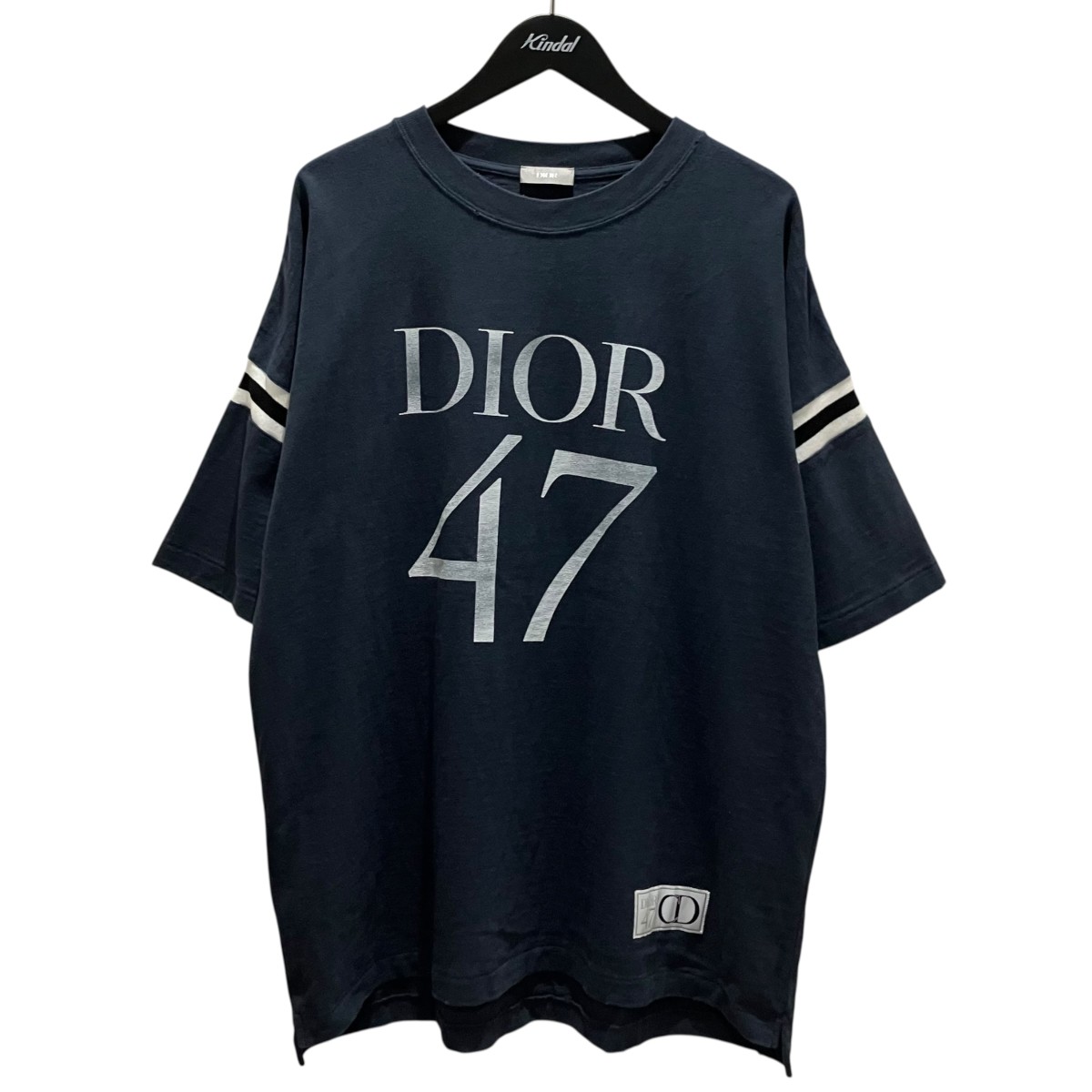 【中古】DIOR　24SS プリントTシャツ 413J640A0849 ネイビー サイズ：XL 【120526】（ディオール）｜ブランド古着のカインドオル