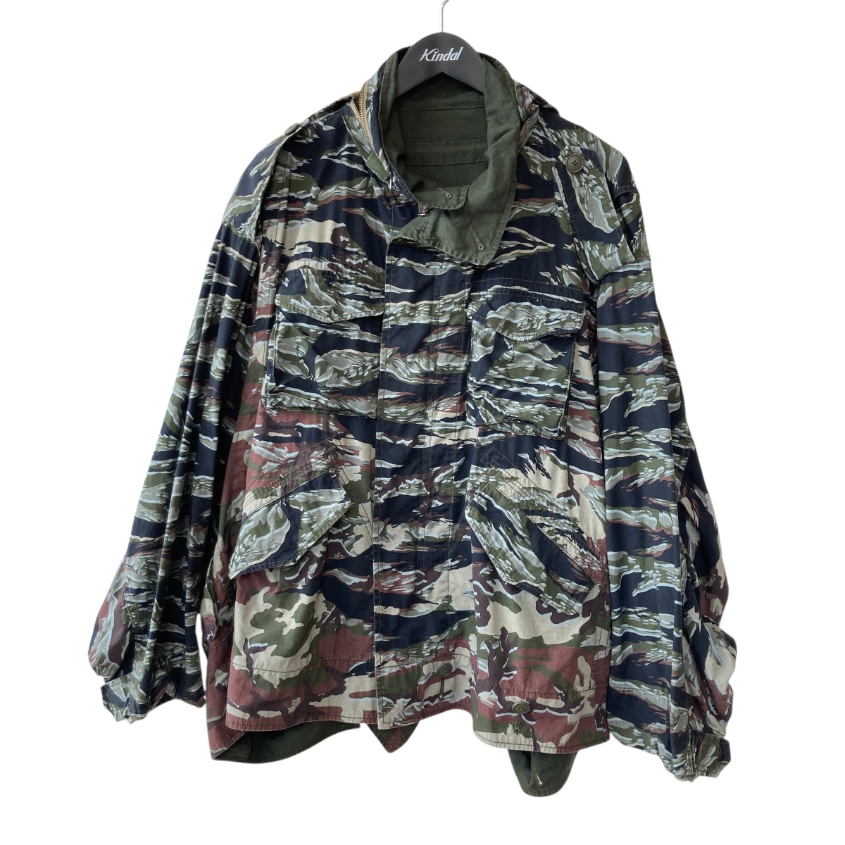 【中古】beautiful people×ALPHA 26SS double-end camouflage field jacket 4way ミリタリー上衣 797-6152001 オリーブ 大きさ：書きあらわす皆無 【130526】（ビューティフルピープル×アルファ）