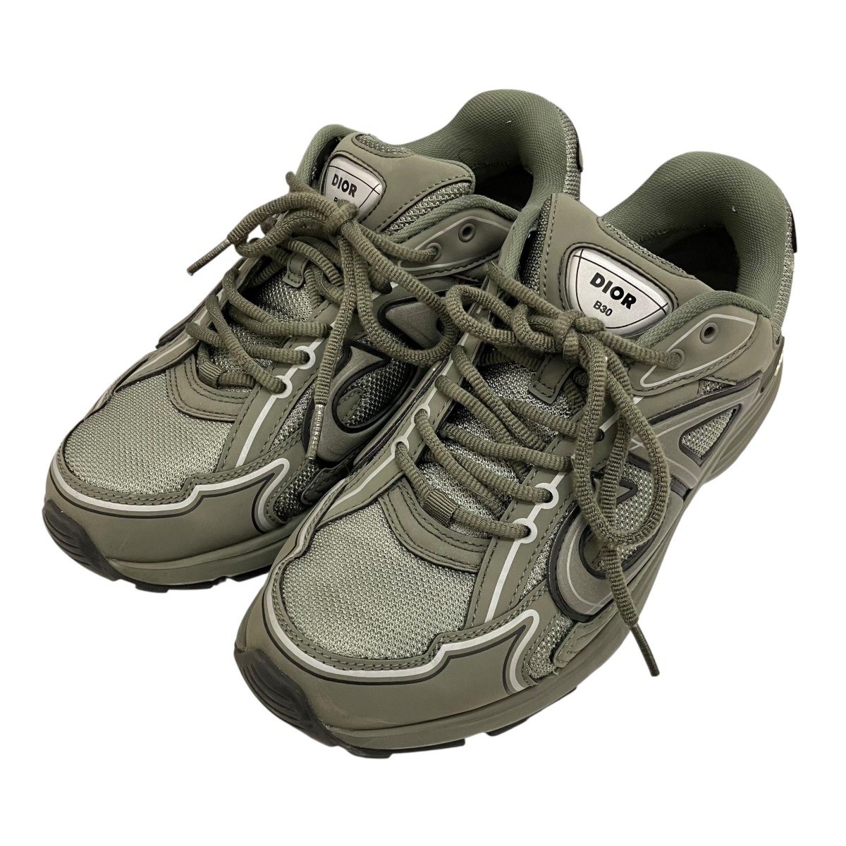 【中古】DIOR 【B30】 ローカットスニーカー D0 09 22 オリーブ 大きさ：42 【120526】（クリスチャンディオール）