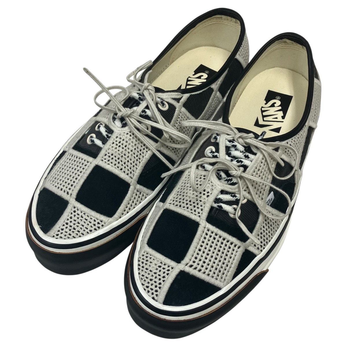 【中古】\u003cBR\u003eVANS\u003cBR\u003eLS Authentic 44 Shell Knit ローカットスニーカー 黒いこと×白いこと 大きさ：28.5糎\u003cBR\u003e【通貨価値思いなおす】
