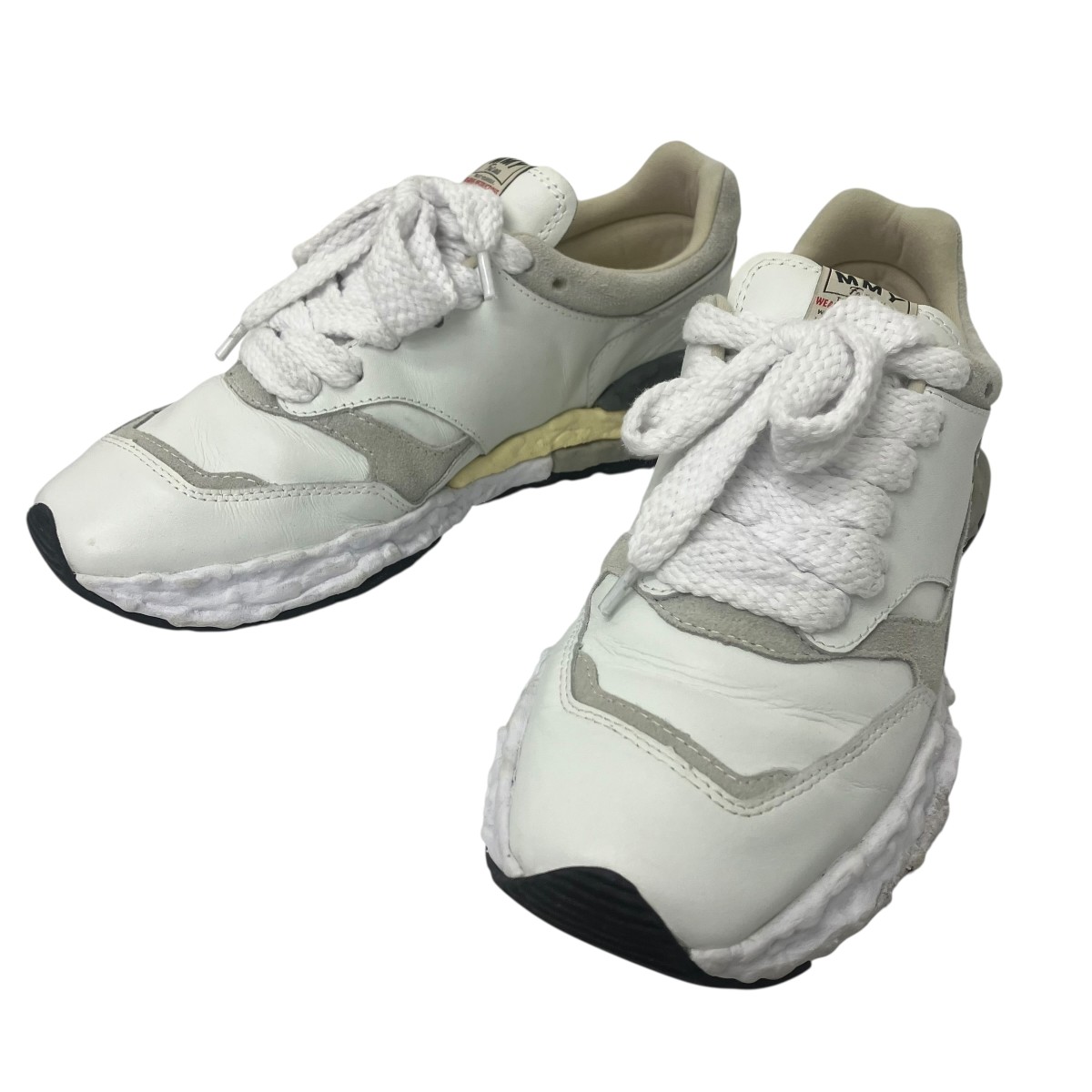【中古】\u003cBR\u003eMIHARA YASUHIRO\u003cBR\u003eGEORGE ローカットスニーカー 白いこと×薄墨色 大きさ：42(27.5糎)\u003cBR\u003e【通貨価値思いなおす】