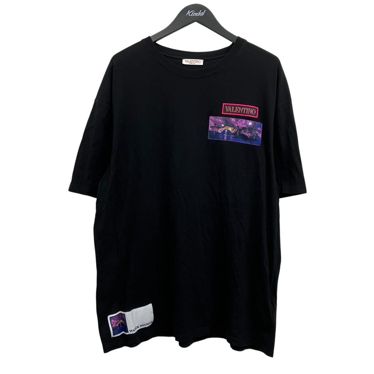 【中古】VALENTINOパッチTシャツ ブラック サイズ：XL【価格見直し】｜ブランド古着のカインドオル 8,512円