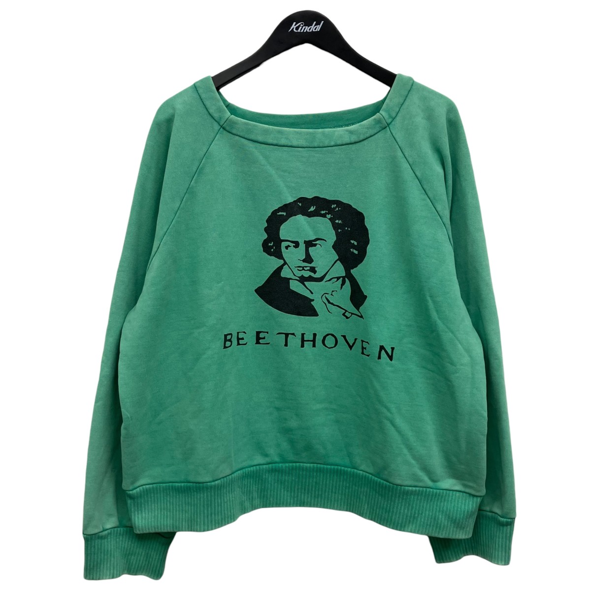 【中古】KOOKYZOO MINIATURE SCHROEDER SWEAT SHIRT プリントスウェット グリーン サイズ:46 【130526】(クーキーズー)|ブランド古着のカインドオル