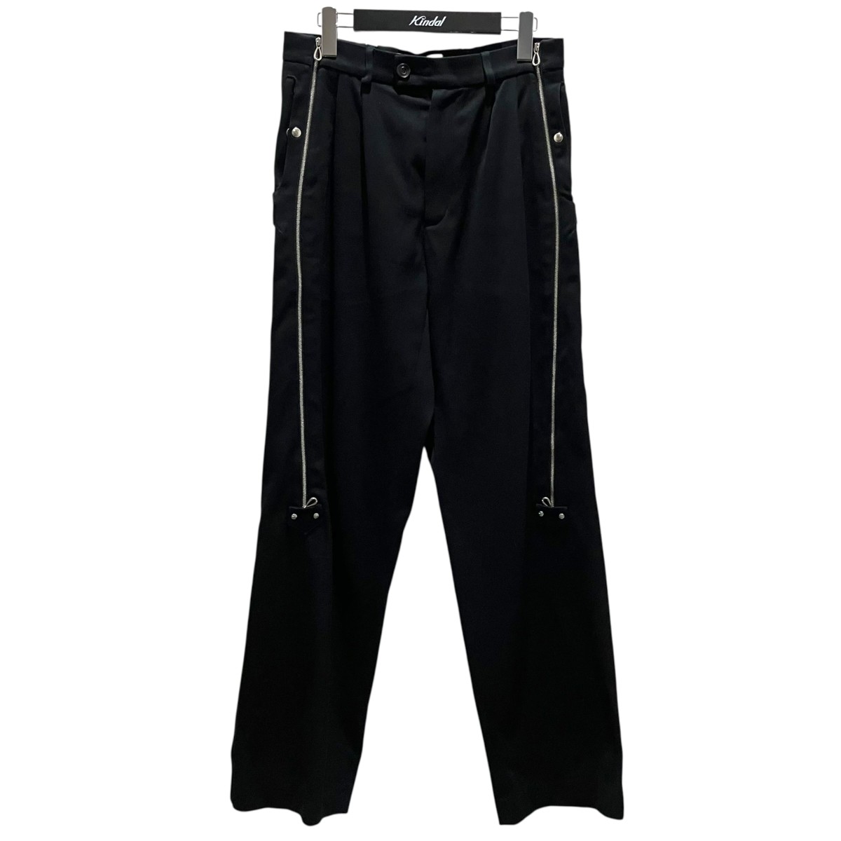 【中古】Kiko Kostadinov 24AW 【KNOX TROUSER W ZIP】 ダブルジップパンツ 00172024 黒いこと 大きさ：46 【130526】（キココスタディノフ）