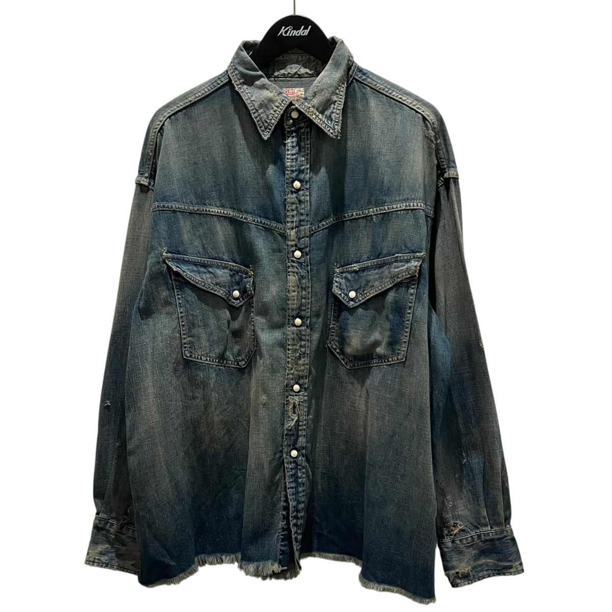 【中古】SAINT MICHAEL vintage産業デニムウエスタンシャツ SM-A23-0000-015 インディゴ 大きさ：L 【130526】（仙マイケル）