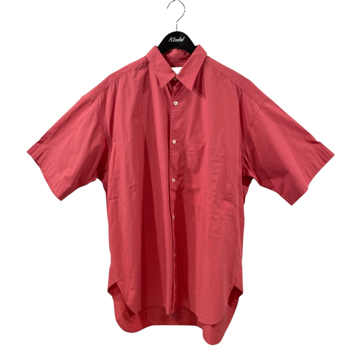 【中古】\u003cBR\u003eSTUDIO NICHOLSON\u003cBR\u003ePRINTED TWILL COTTON OVERSIZED SHORT SLEEVE SHIRT 半袖プルオーバー SNM-085 サクラ色 大きさ：s\u003cBR\u003e【必要経費思いかえす】